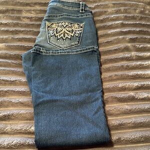 Embroidered Blue Jeans